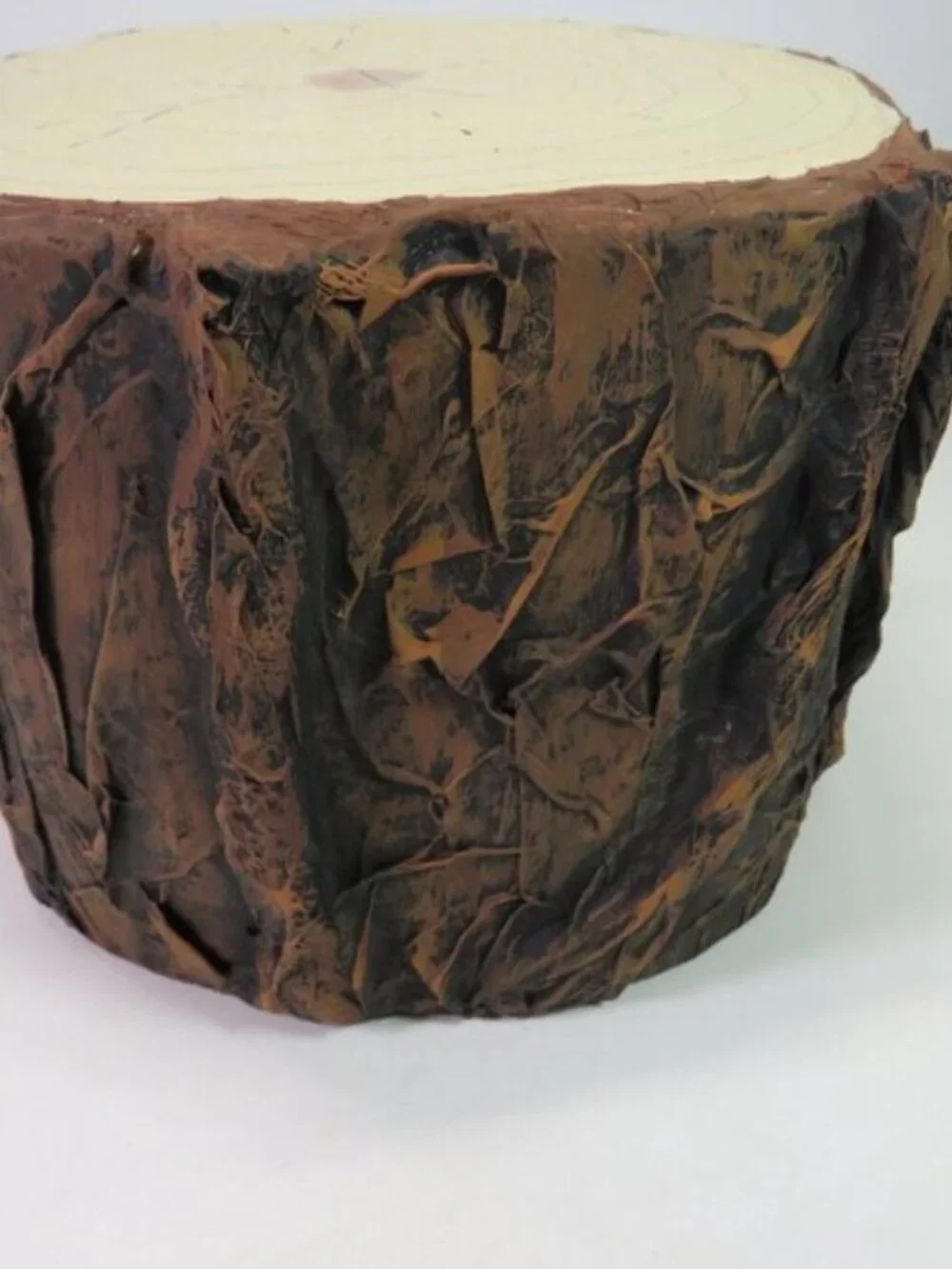 Handcrafted Rustic Tree Log Trunk Display Riser Woodland Faux Stump Decor Stand